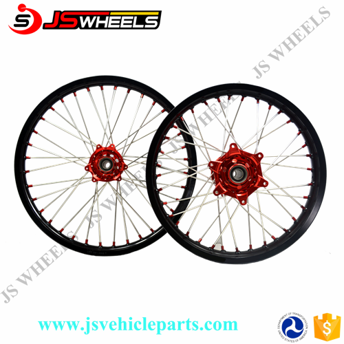R250R Motocross_Supermoto Motorcycle CNC Alloy spoked Wheels with colored rims